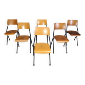 Post modern plywood dining chairs, 1970s