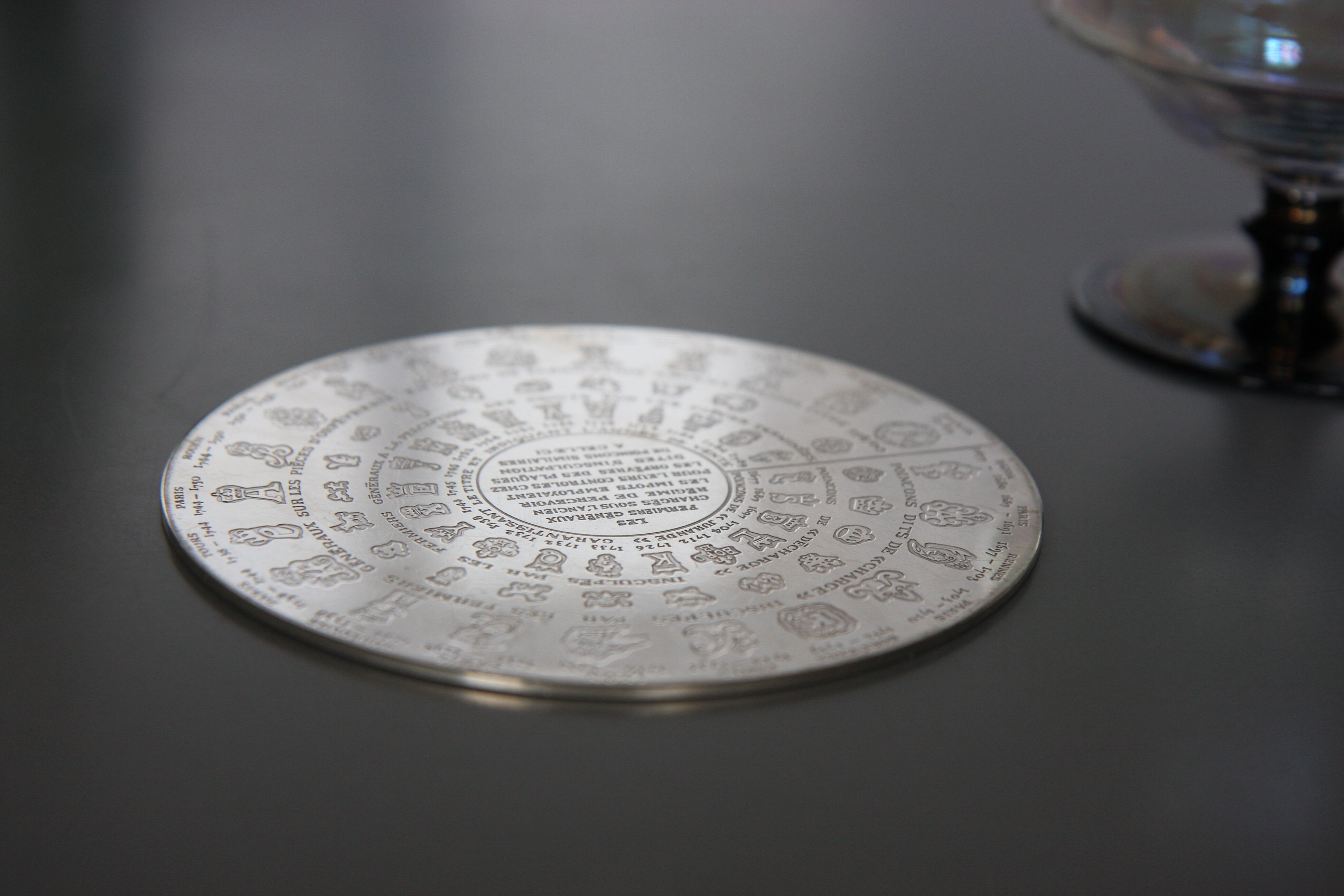 Table mat Christofle "The General Farmers" in silver metal