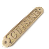 Brass kitchen door plate