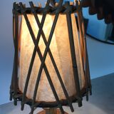 Rattan bedside lamp
