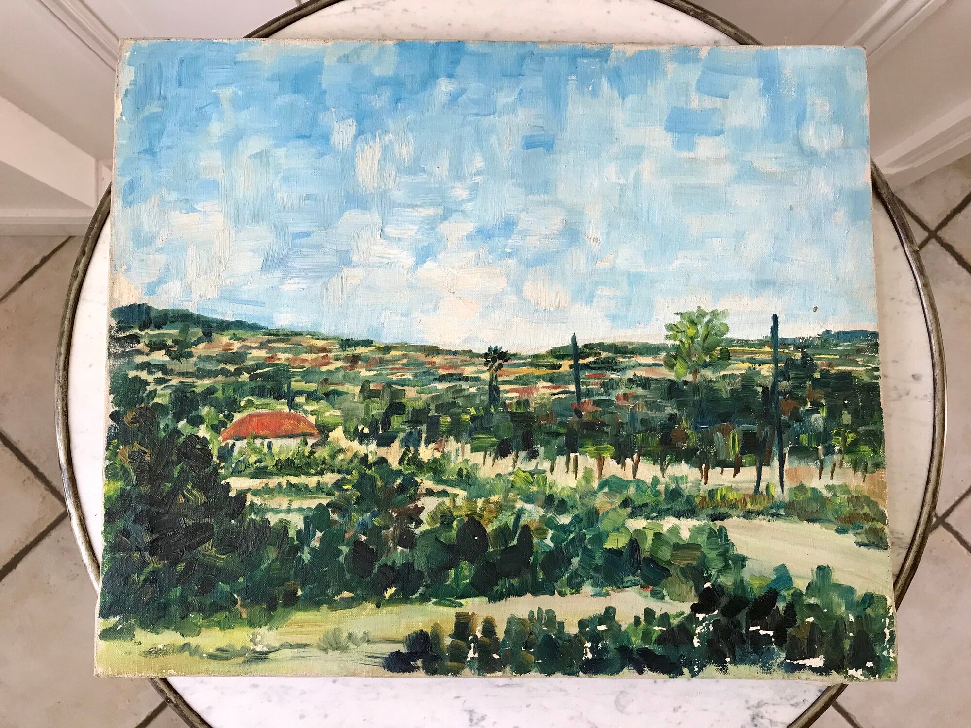 painting / oil on canvas landscape ancient countryside twentieth century