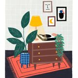 Le salon - illustration a4