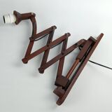 Scandinavian teak accordion lamp from the 1960s.