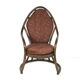Ensemble vintage en rotin manou de 2 fauteuils et table avec plateau en verre fabriqué dans les années 1970