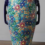 Longwy enamel vase