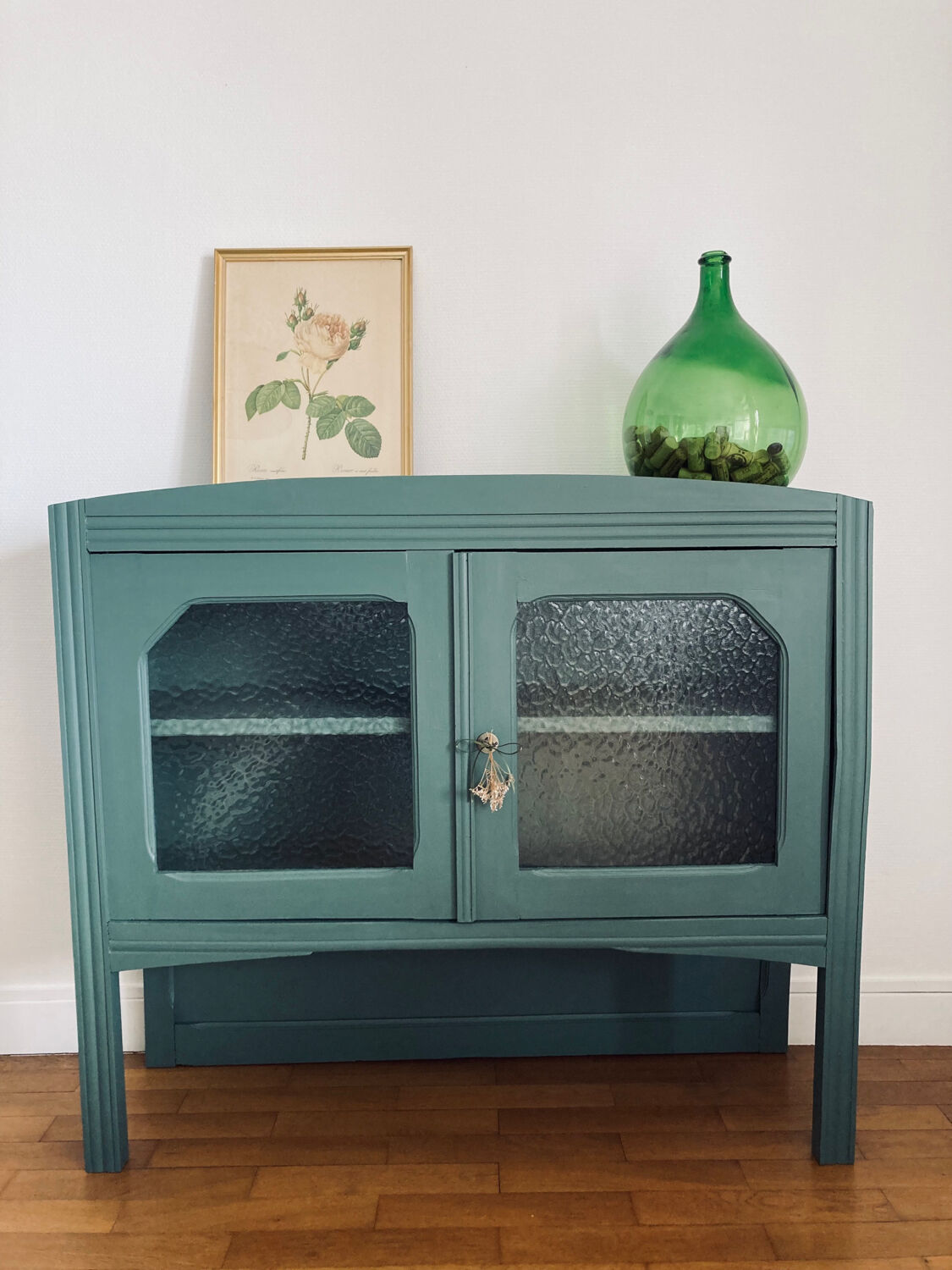Top of glass buffet china cabinet