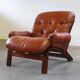 Vintage 1970s Leather Lounge Chairs by Elsa & Nordahl Solheim for Rybo Rykk
