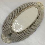 Vintage Spanish ceramic basket dish