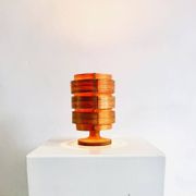 Cylindrical Pine Veneer Table Lamp By Hans-Agne Jakobsson For Ab Ellysett, Sweden 1960S