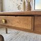 Cherry farmhouse table with spindle legs, 1950s