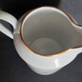 Eight-cup coffee service and creamer, Limoges porcelain, monogrammed