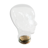 Vintage glass head jar