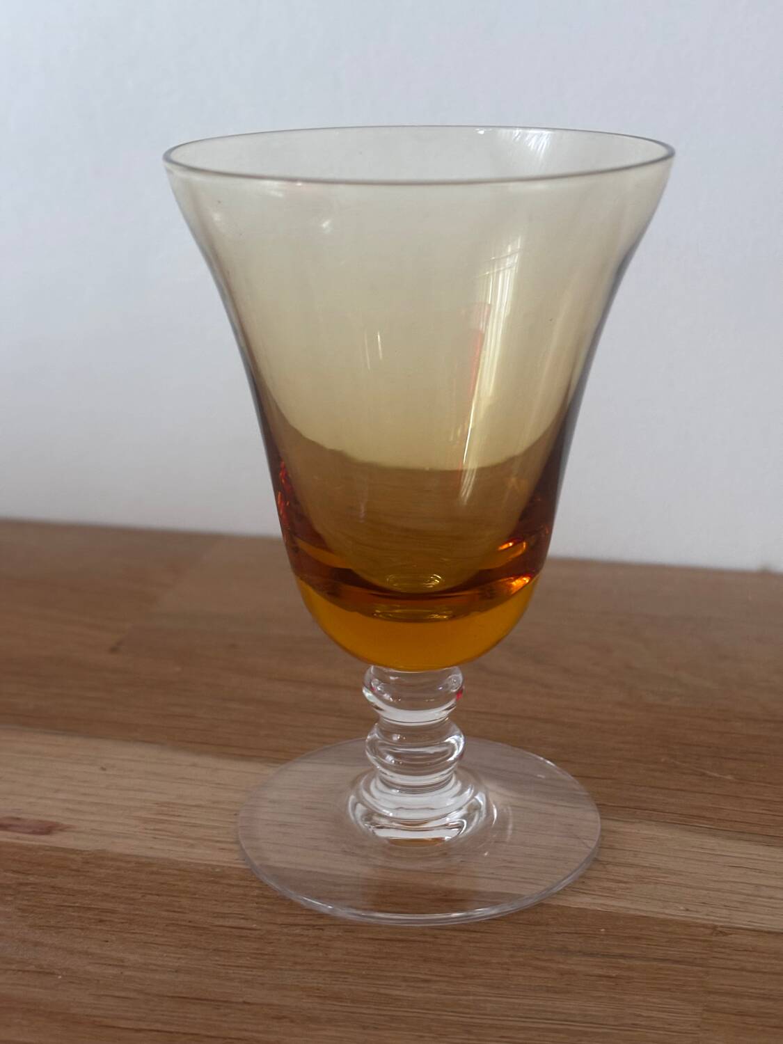 Vintage set of 3 coloured aperitif glasses