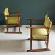 Paire de petits fauteuils années 30-40