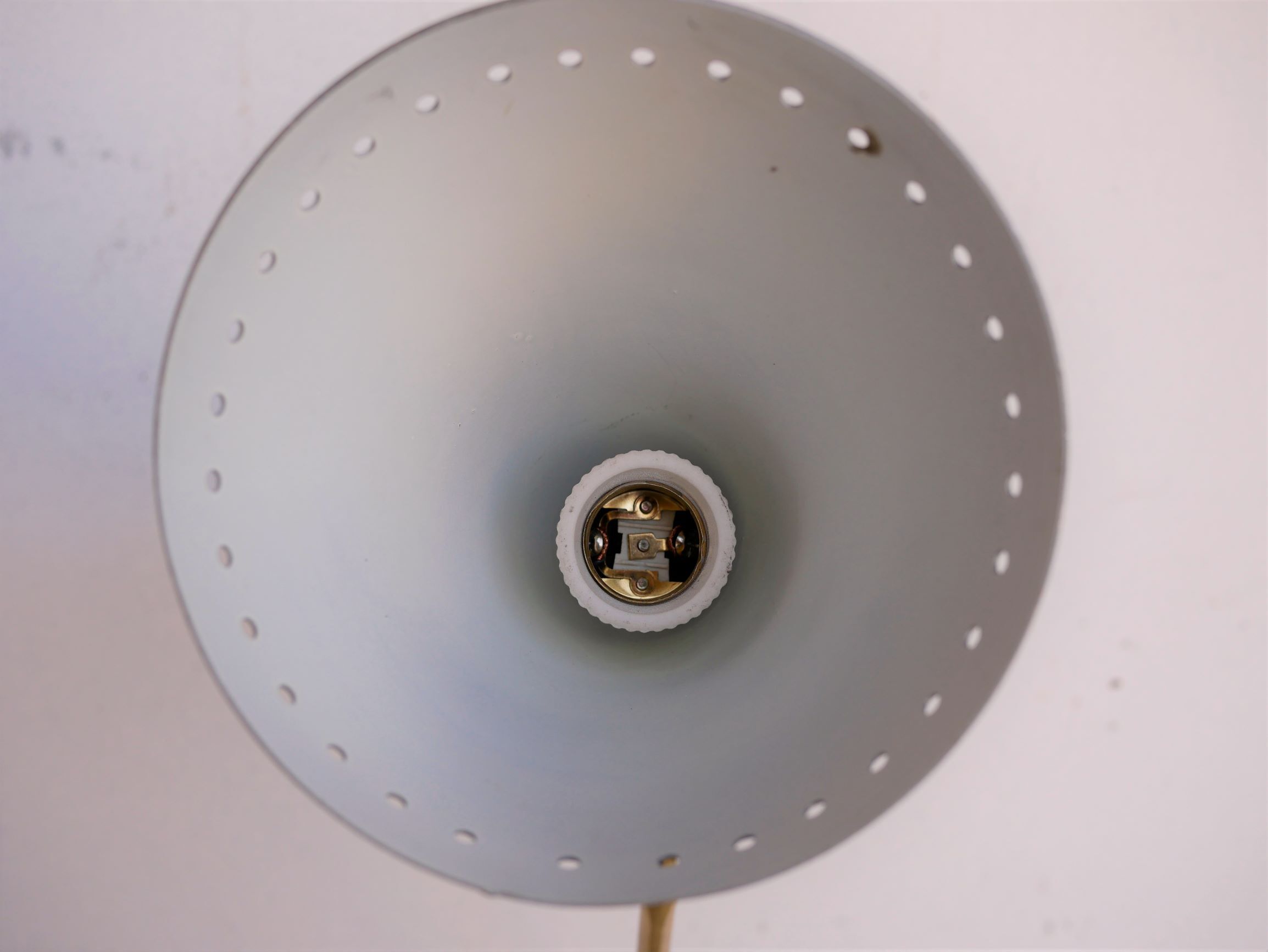 Vintage "Diabolo" wall apply in black metal and brass