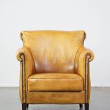 Cow leather armchair in a unique color