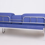Blue bauhaus sofa - 1930s czechia - reupholstered.