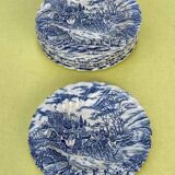 Série de 8 assiettes à dessert Myott « Royal Mail » – faïence du Staffordshire