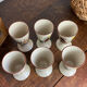 Six stoneware mazagrans