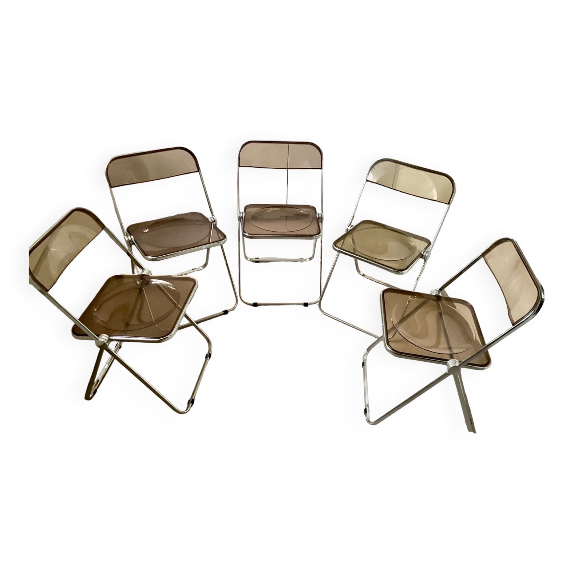 Plia 5 chairs by Giancarlo Peretti for Castelli vintage