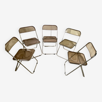 Plia 5 chairs by Giancarlo Peretti for Castelli vintage