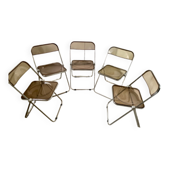 Plia 5 chairs by Giancarlo Peretti for Castelli vintage
