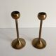 Pair of Scandinavian candlesticks in solid brass