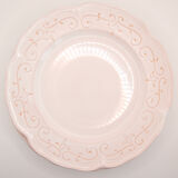 Set of 4 plates incised patterns on a white background of Niderviller