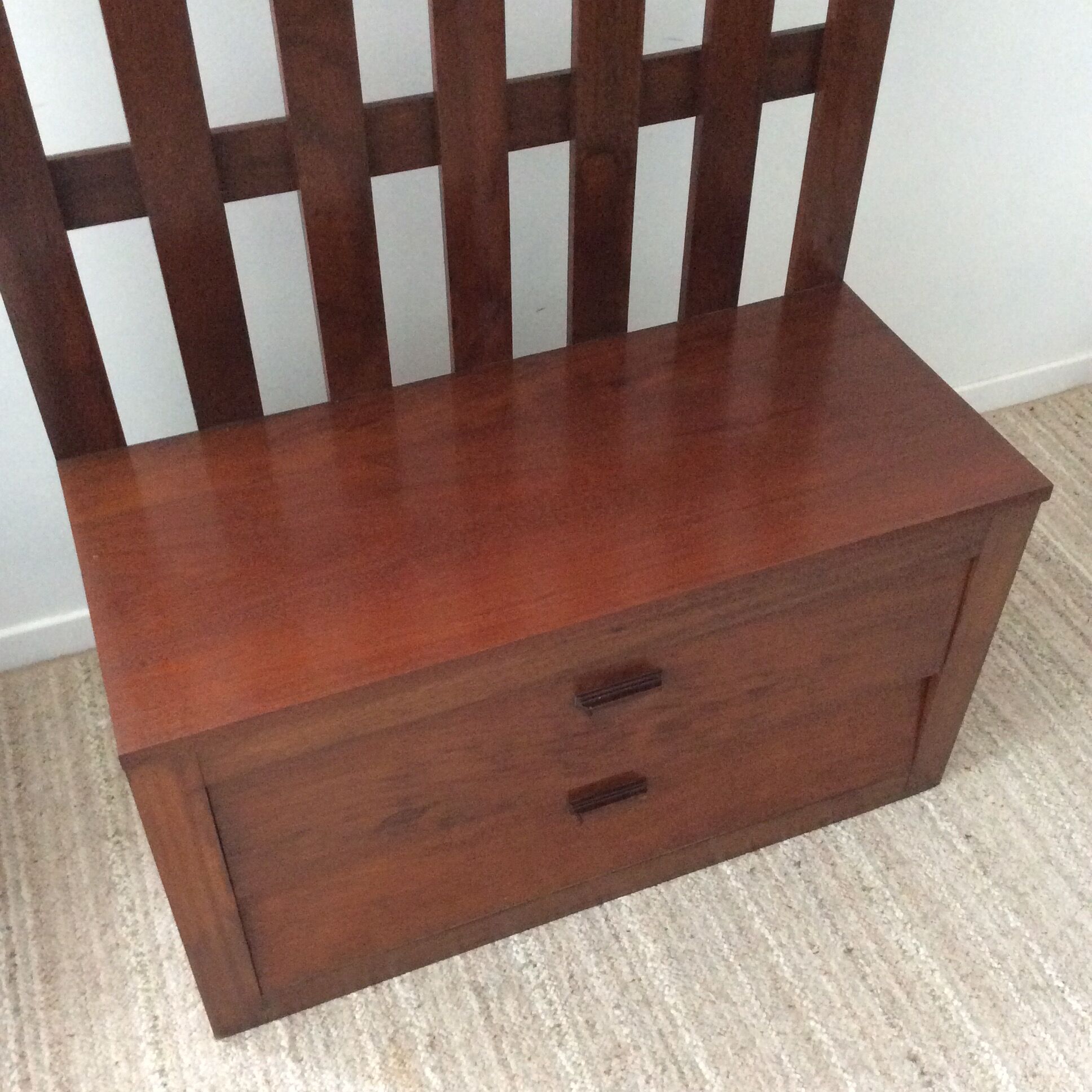 Vintage 60s wardrobe with bench and shoe furniture