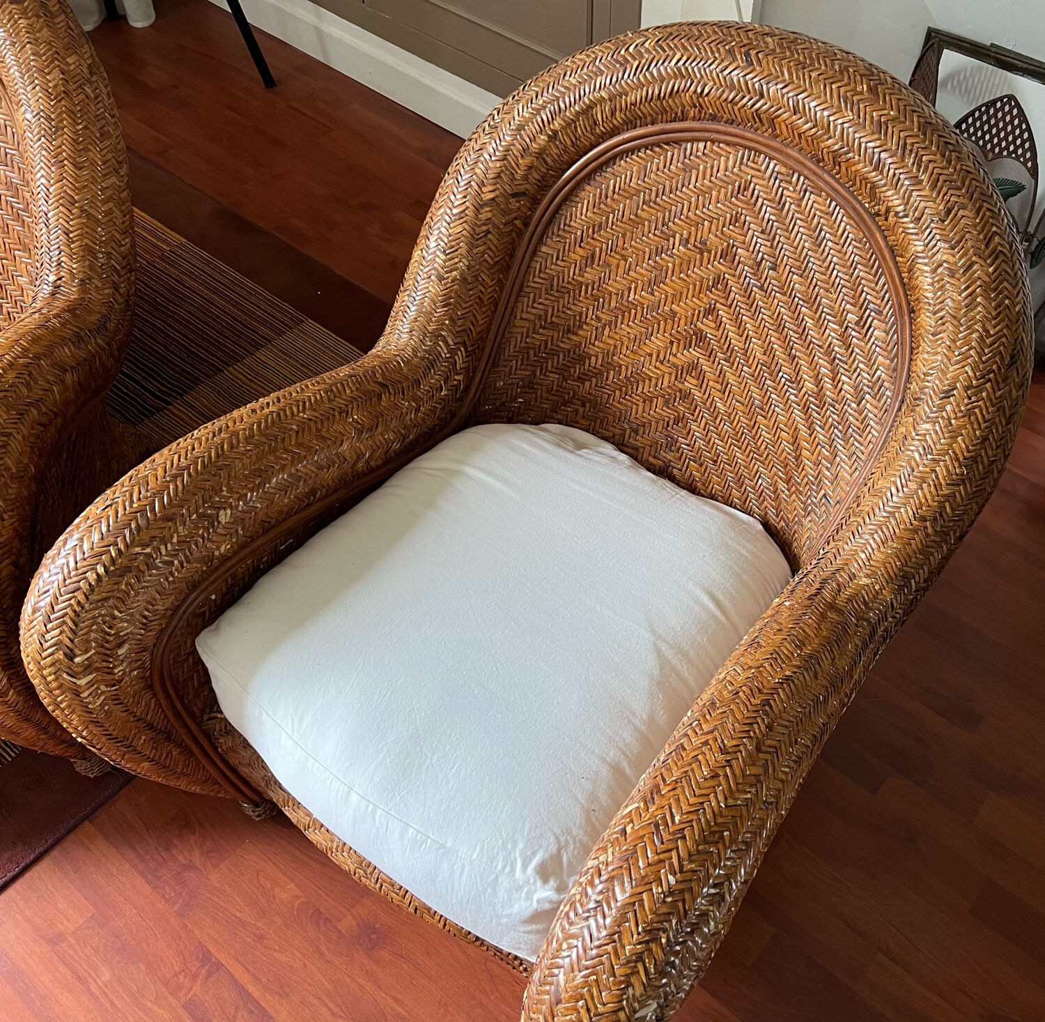 Rattan sofa and armchair