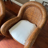 Rattan sofa and armchair