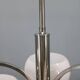 Art Deco nickel chandelier with light-pink opaline shades, Czechoslovakia, 1930s