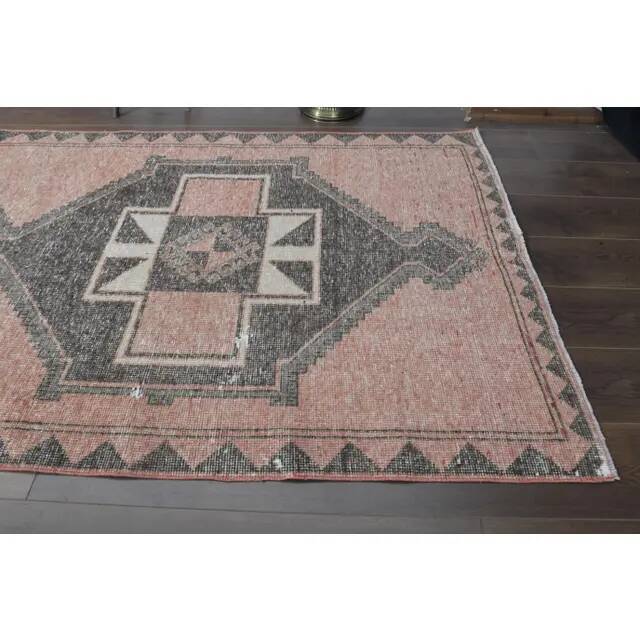 Vintage Turkish Oushak Wool Runner Handmade Wool Runner Rug 123x376