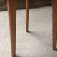Table d'appoint ronde en bois vintage
