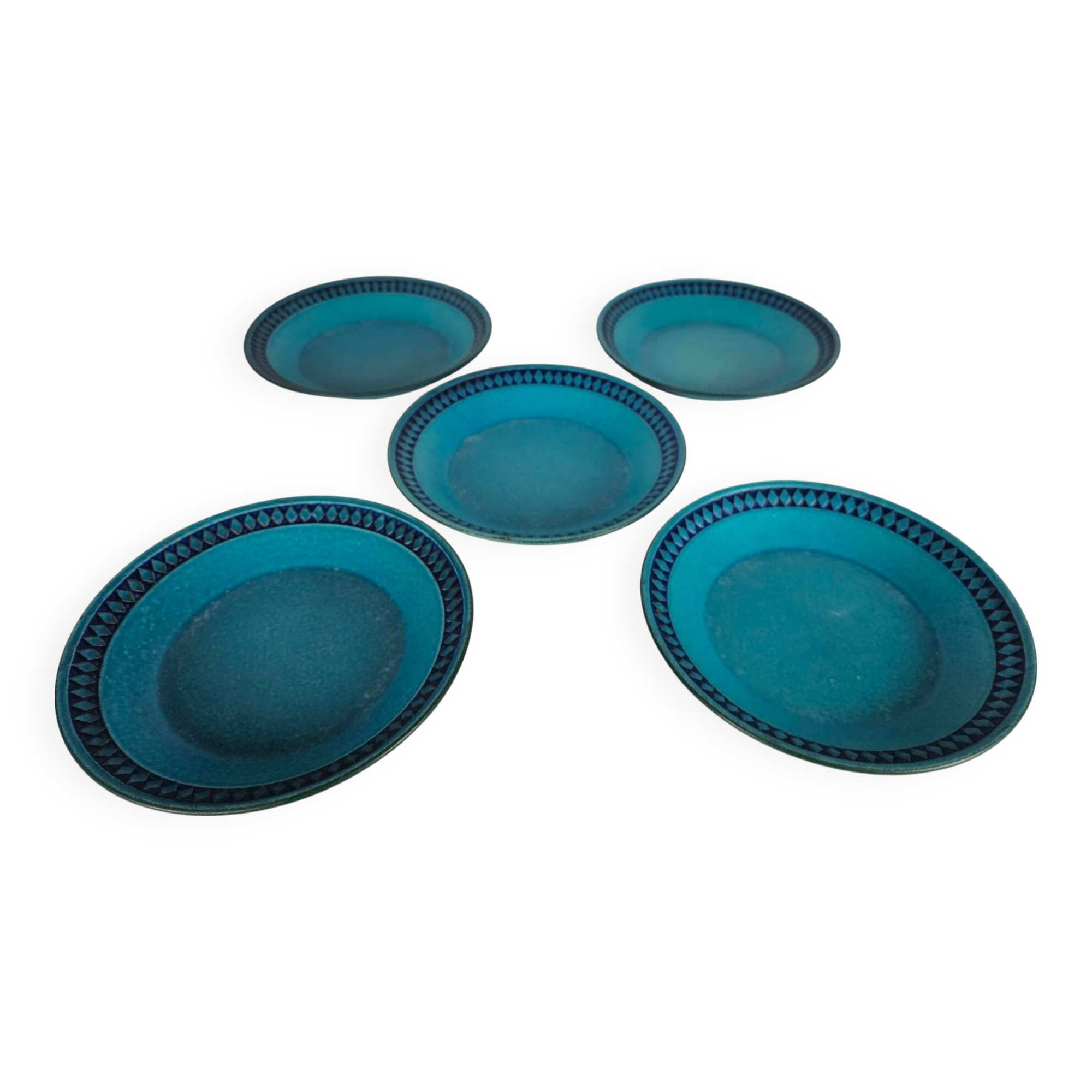 Ceramano - West-Germany - model Sapphire - 5 plates - ceramic - 1960's