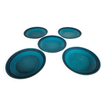 Ceramano - West-Germany - model Sapphire - 5 plates - ceramic - 1960's