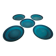 Ceramano - West-Germany - model Sapphire - 5 plates - ceramic - 1960's