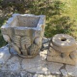 Pair of stone planters, 1930, 60x30cm