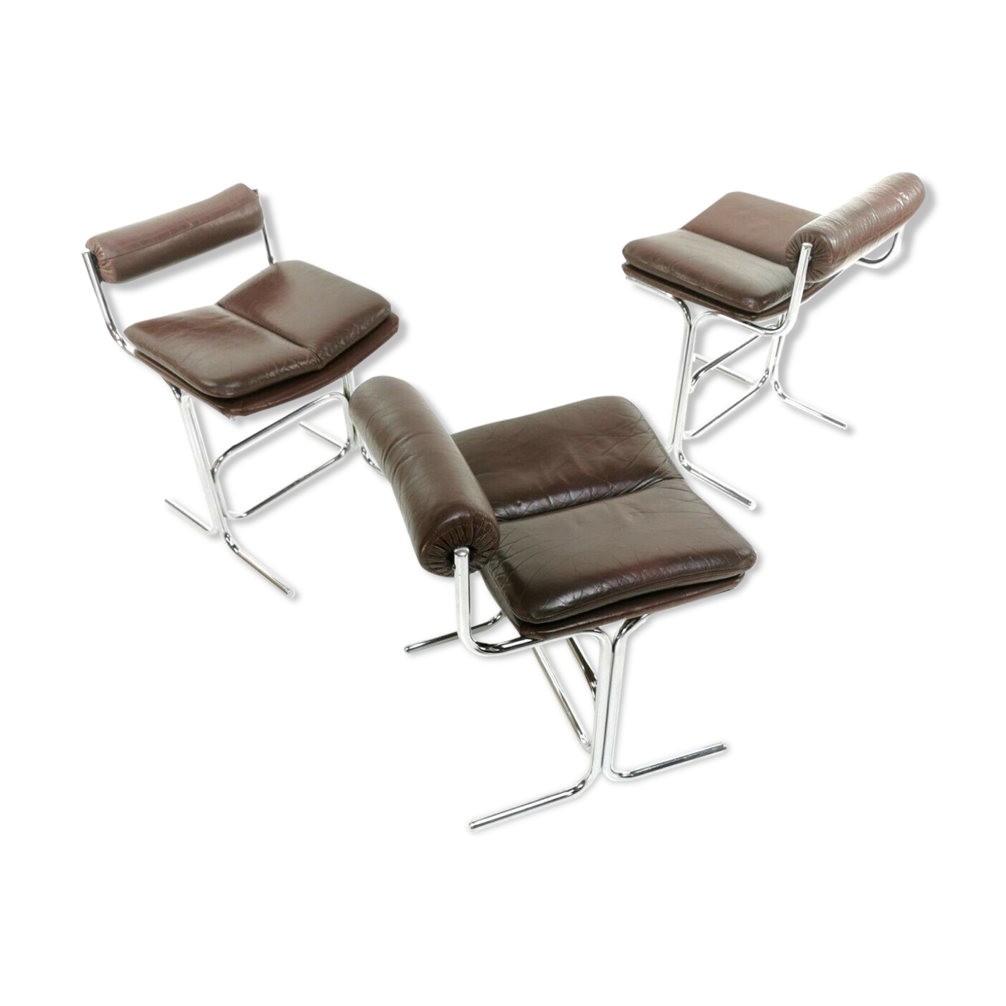 Ensemble de trois chaises Pieff Eleganza par Tim Bates Mid Century 1960s