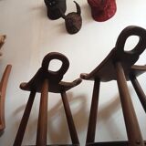 2 brutalist stools