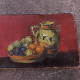 Painting, oil on panel, still life
