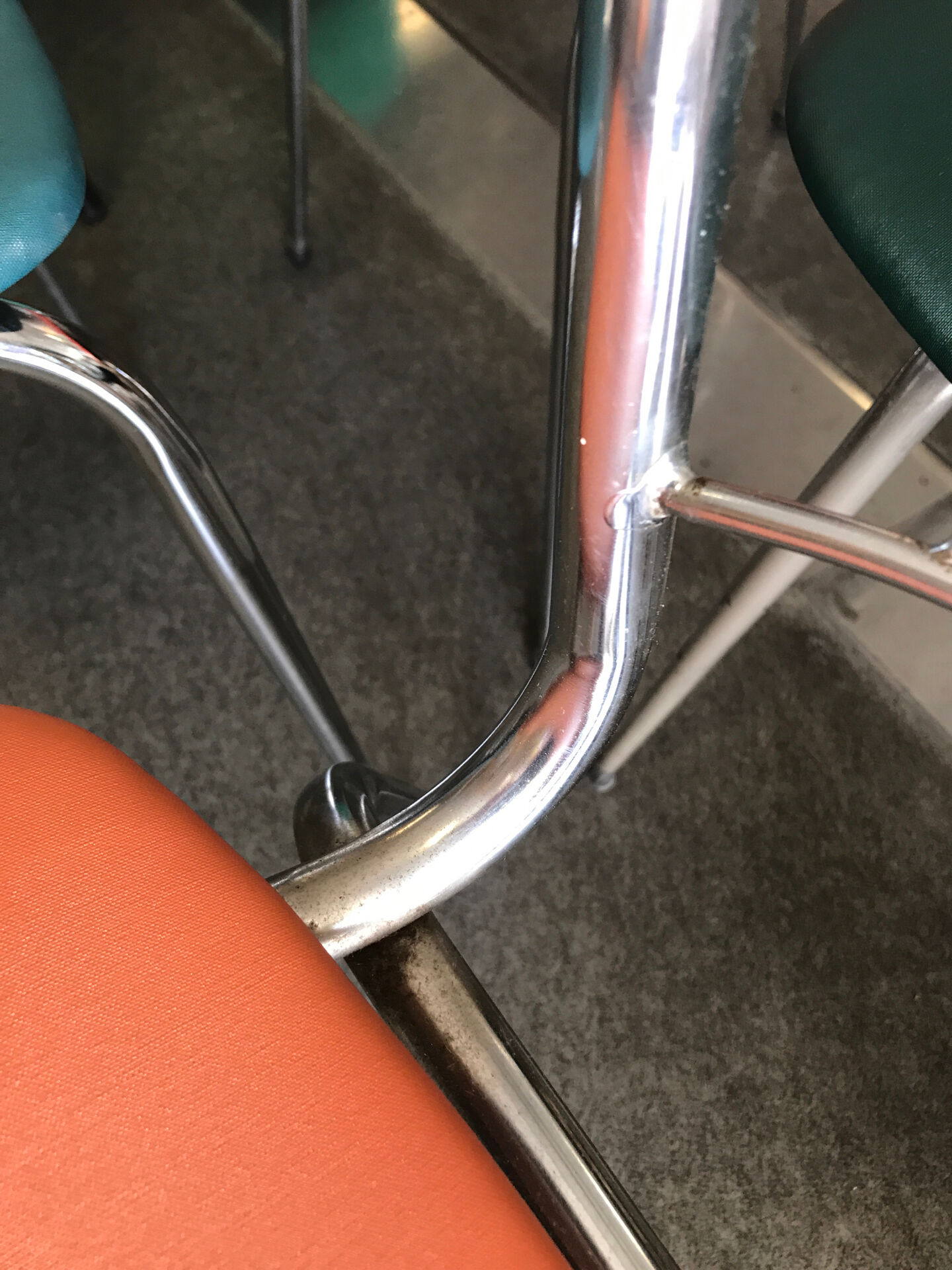 Vintage metal chair from the 80s