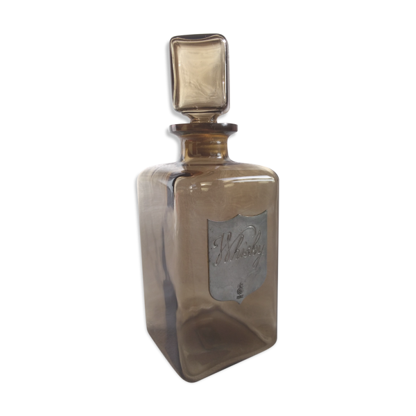 Carafe à whisky en verre fumé