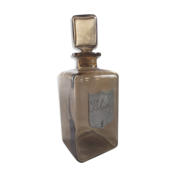 Smoked glass whiskey decanter