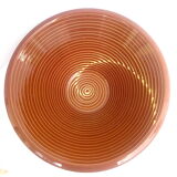Saladier céramique marron et ellipse jaune