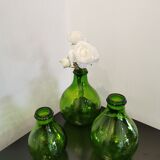 3 pressed glass jars from Italy