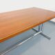 Vintage walnut and chrome metal desk from the 1970s.