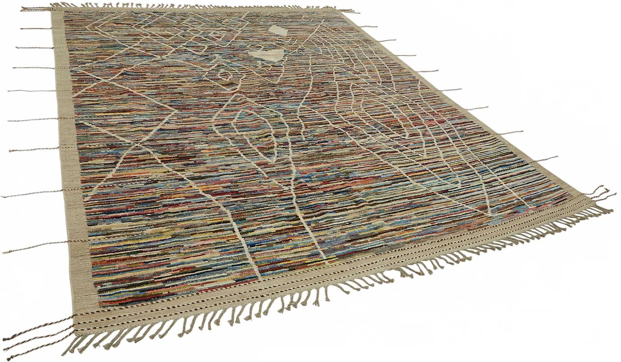 Handmade Turkish One of a Kind 245 cm x 310 cm Multicolor Wool Carpet