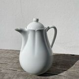Plain white porcelain teapot