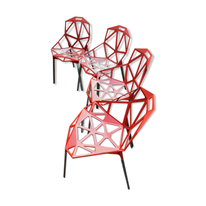 ensemble de 4 chaises - aluminium